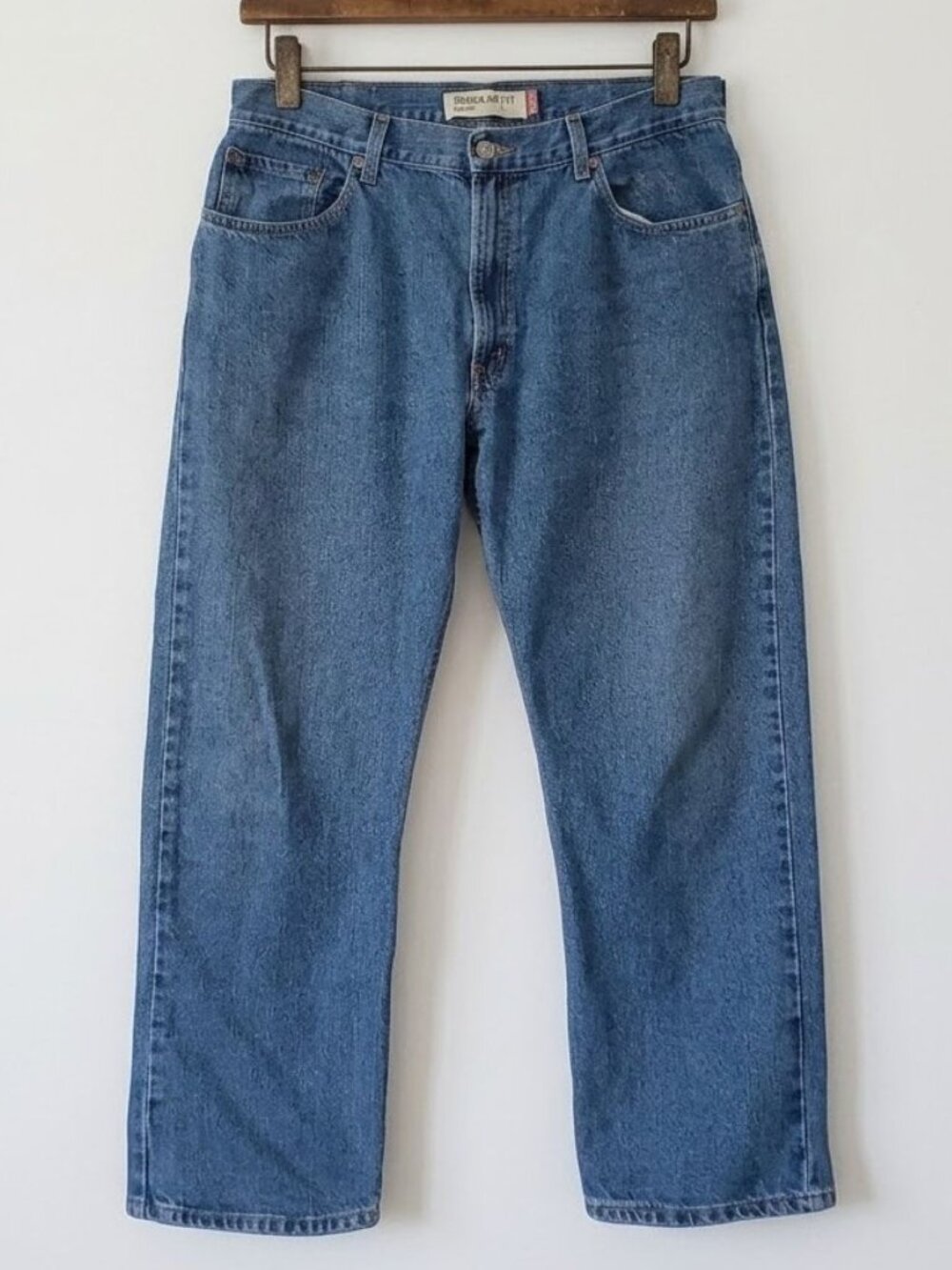 Men's Levi's 505 Jeans 36 x 29 Classic Regular Fit Straight Leg Denim Zip Fly